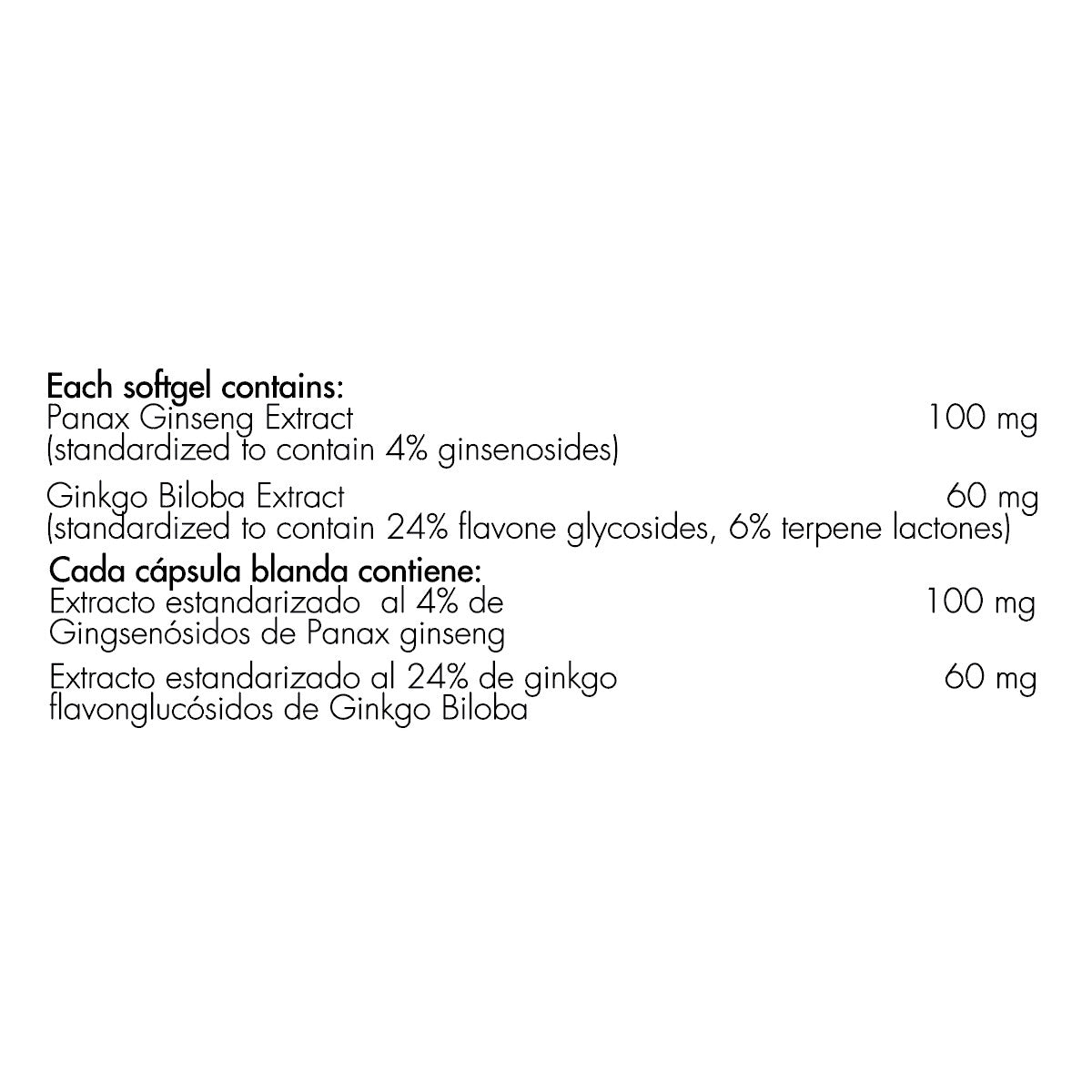 Alive Ginseng con Ginkgo biloba - Healthy America