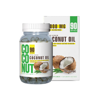 Aceite de Coco - 3000mg - 90 Cápsula - Healthy America