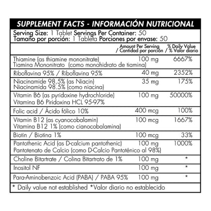 B-100 Complex - 50 Tabletas - Healthy America