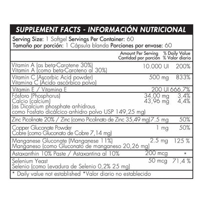 Bioxin Con Astaxantin - 60 Cápsulas - Healthy America