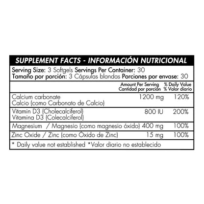 Cal-Mag-Zinc Plus - VD3 - 90 Cápsulas - Healthy America