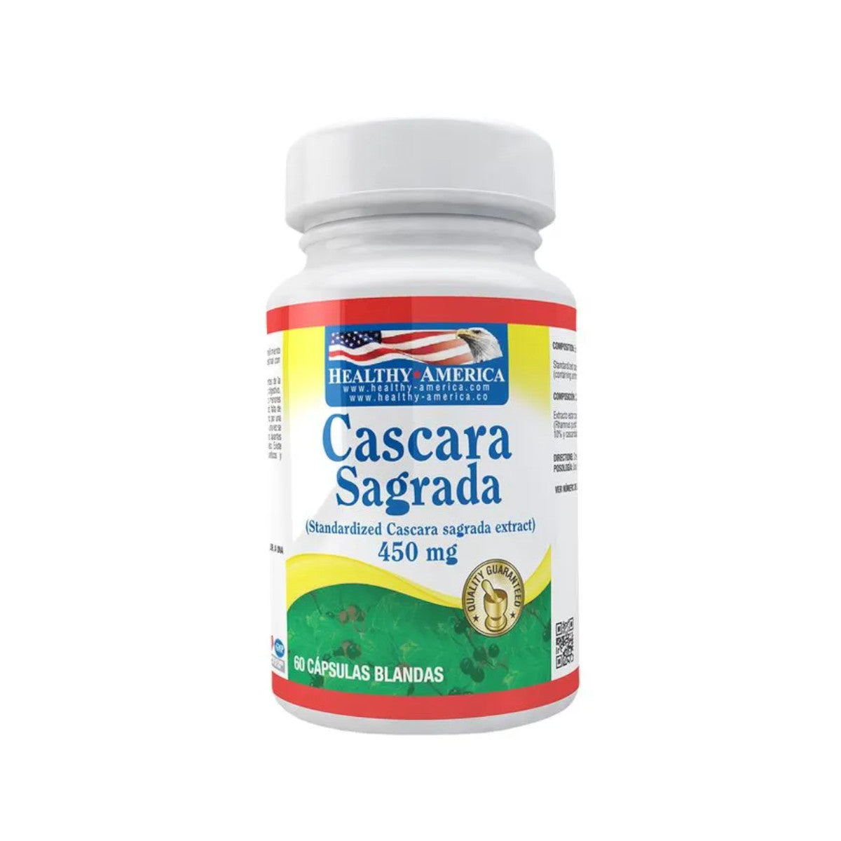 Cascara-Sagrada Bark - 450mg - Healthy America