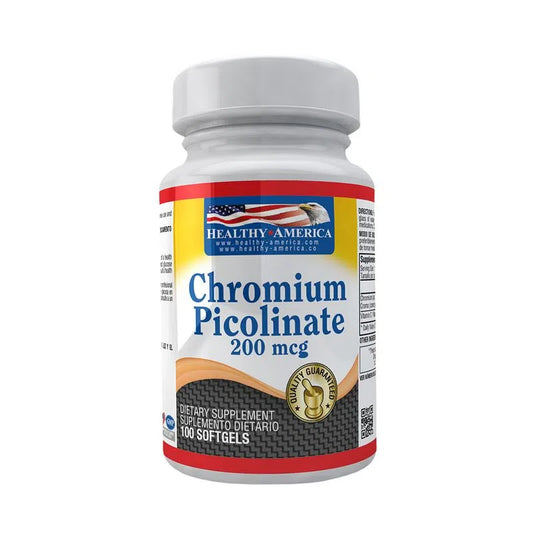 Chromium Picolinate - Picolinato de cromo - 200mcg - Healthy America
