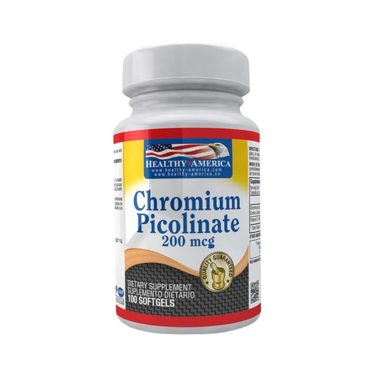 Chromium Picolinate - Picolinato de cromo - 200mcg - Healthy America