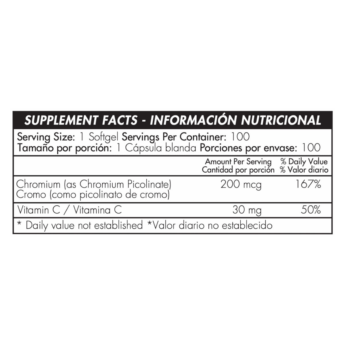 Chromium Picolinate - Picolinato de cromo - 200mcg - Healthy America