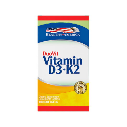 Duovit (Vitamina D3+K2) - 100 Cápsulas - Healthy America