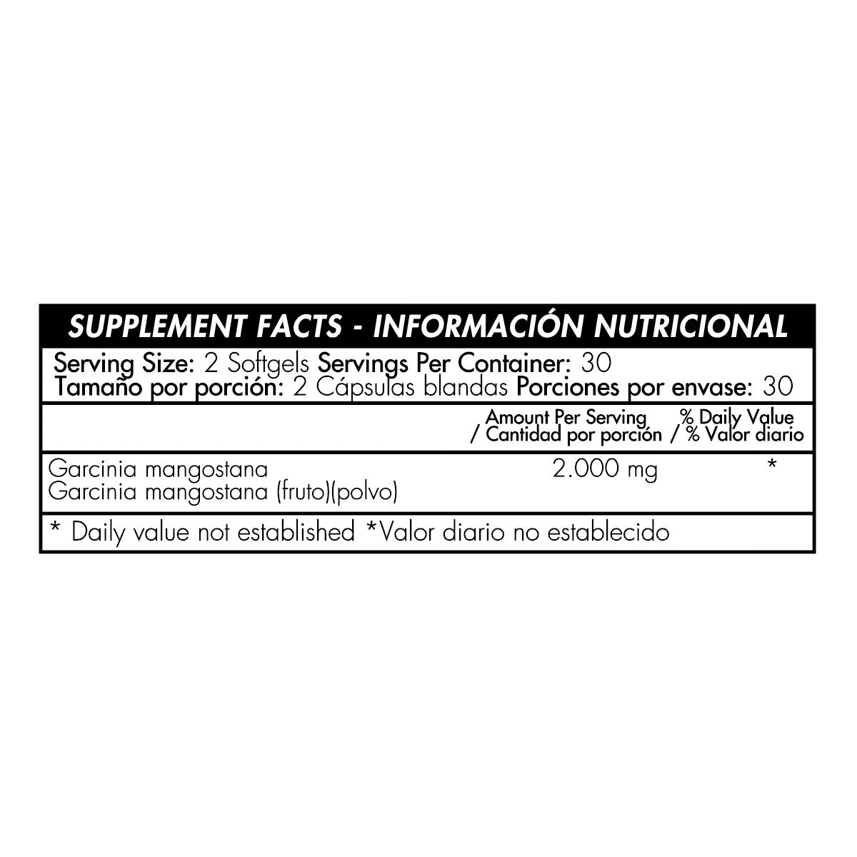 Garcinia Extract - 2000mg - 60 Cápsulas - Healthy America