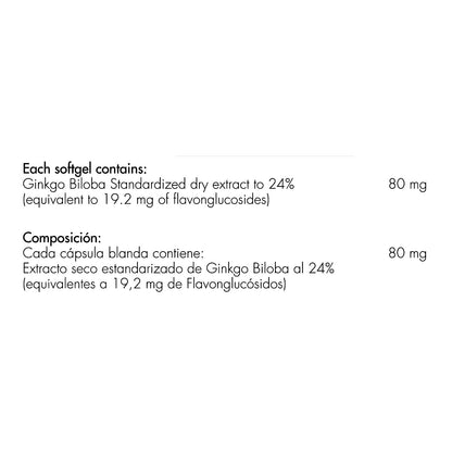 Ginkgo Biloba - 80 mg - Healthy América