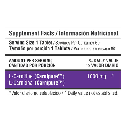 L Carnitina 1000mg - 60 Capsulas - Healthy Sports