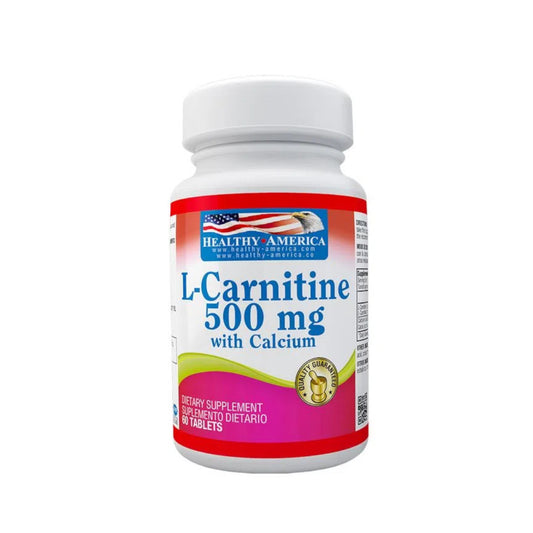 L-Carnitina 500mg 60 Cápsulas - Healthy America