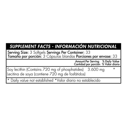 Mega Lecithin - 1200mg - 100 Cápsulas - Healthy America