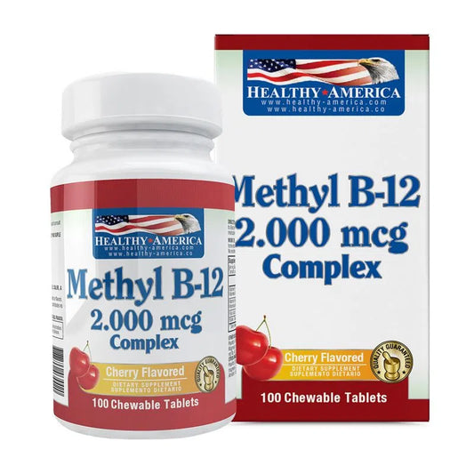 Methyl B-12 - 2000mcg - 100 Tabletas - Healthy America