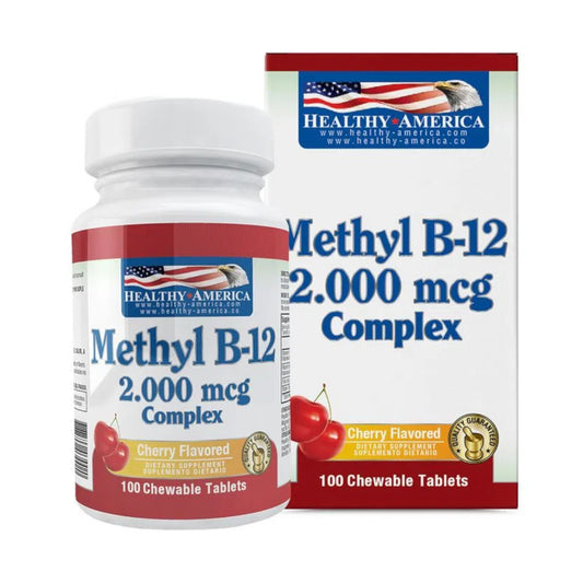 Methyl B-12 - 2000mcg - 100 Tabletas - Healthy America