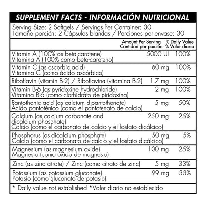 Potassium - 99mg - 60 Cápsulas - Healthy America