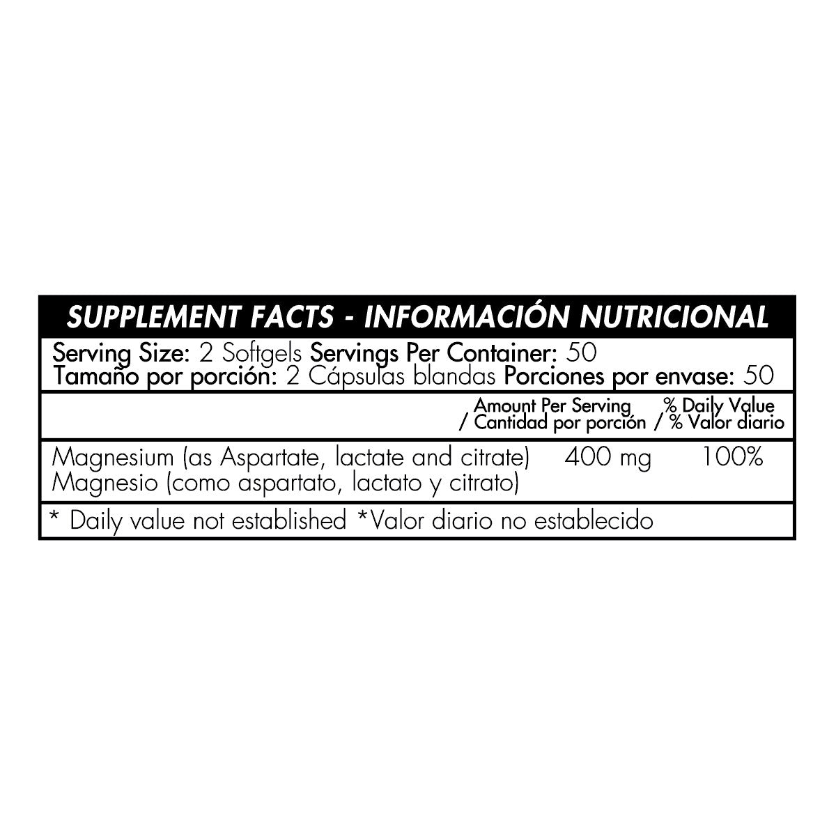 Super Magnesium - 400mg - 100 Cápsulas - Healthy America