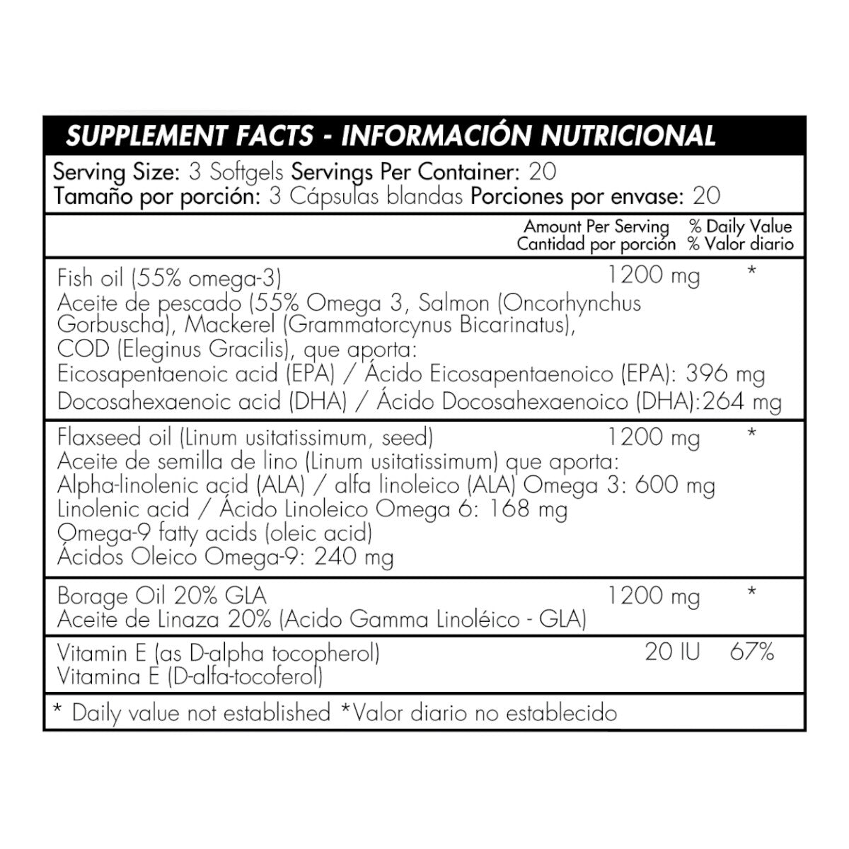 Triple Omega 3-6-9 - 1200mg - Healthy America