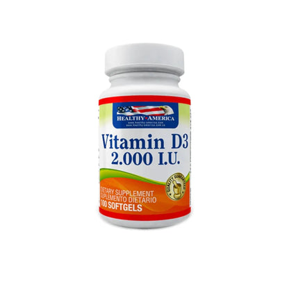 Vitamina D3 2000 I.U Plus 100 softgels Healthy America