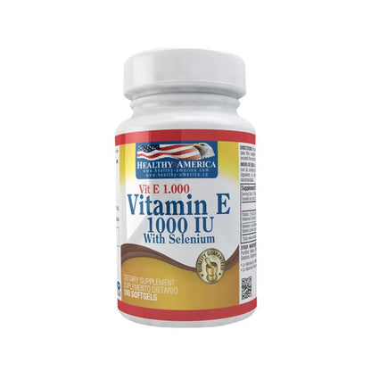 Vitamina E - 1000 IU - Con selenio - Healthy America