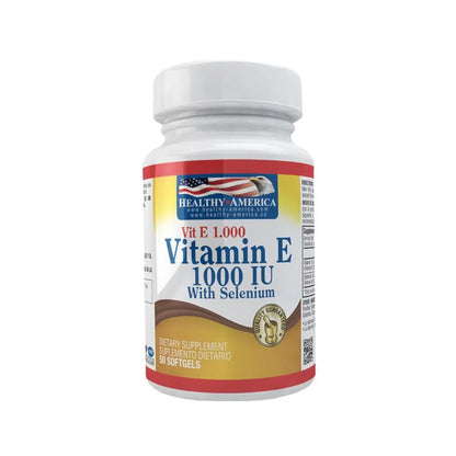 Vitamina E - 1000 IU - Con selenio - Healthy America