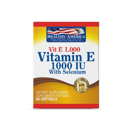 Vitamina E - 1000 IU - Con selenio - Healthy America