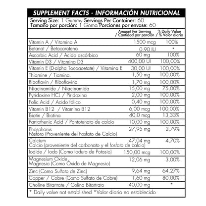 Vitaton Kids - Multivitamínico para niños - 60 Gomas Masticables - Healthy America